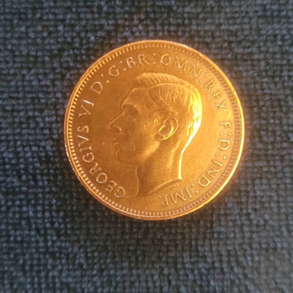 VTG 1942 Great Britain Farthing and VTG 1941 Great Britain 3 Pence (WW II era